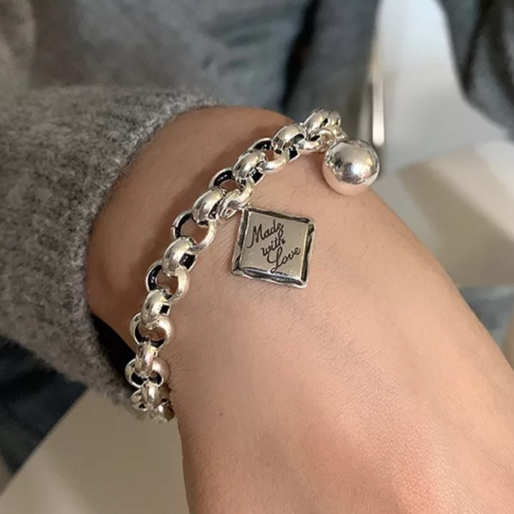 NEW “8” 925 STERLING SILVER HIP HOP PUNCK BRACELET,NICE BRACELET,CUTE BRACELET - Picture 2 of 5